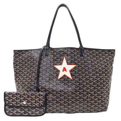 Goyard Tote Saint Louis GM Brown Black Large Travel Outing Pouch Includes