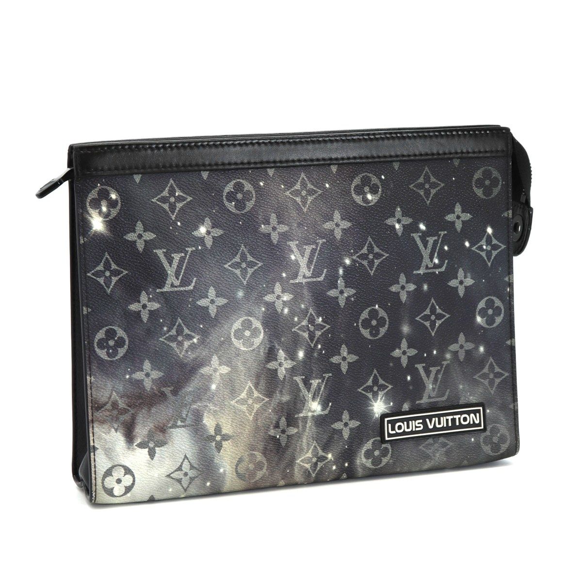 Louis Vuitton Pochette Voyage MM Clutch Monogram Galaxy Black