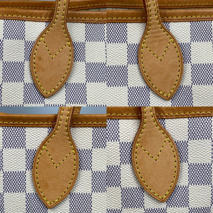 Louis Vuitton Damier Shoulder Tote with Azur Neverfull MM Pouch Rose Beige — view 8