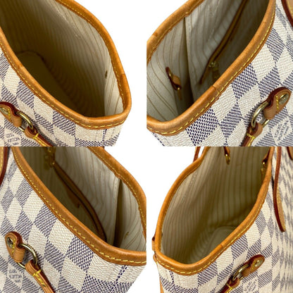 Louis Vuitton Damier Shoulder Tote with Azur Neverfull MM Pouch Rose Beige — view 6