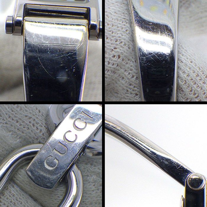 Gucci Watch Bangle Flower Leaf Rectangular Black Dial Roman Index SS Quartz — view 8