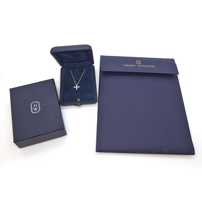 Harry Winston Necklace Symbols Mini Cross Pedpremcrmc 9 Points Diamond — view 8