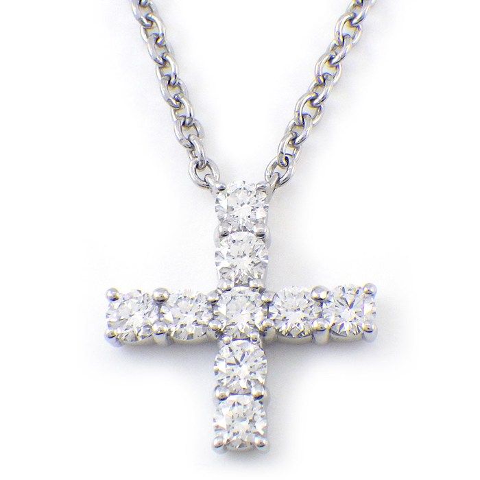 Harry Winston Necklace Symbols Mini Cross Pedpremcrmc 9 Points Diamond