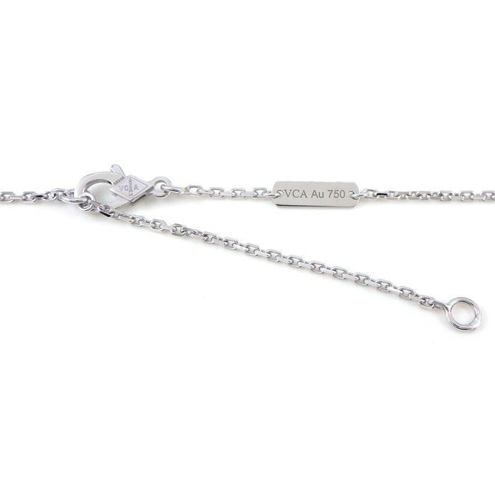 Van Cleef & Arpels Necklace Vintage Alhambra Guilloche October 18k White Gold — view 3
