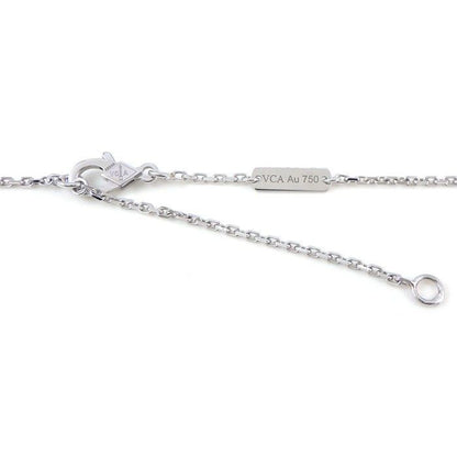 Van Cleef & Arpels Necklace Vintage Alhambra Guilloche October 18k White Gold — view 3