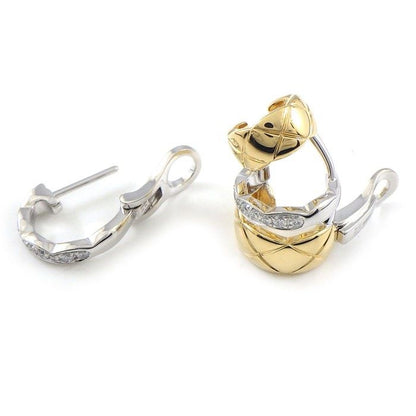 Chanel Earrings Coco Crush Asymmetric 2-Way 22 Points Diamond Total 18k Yellow — view 2