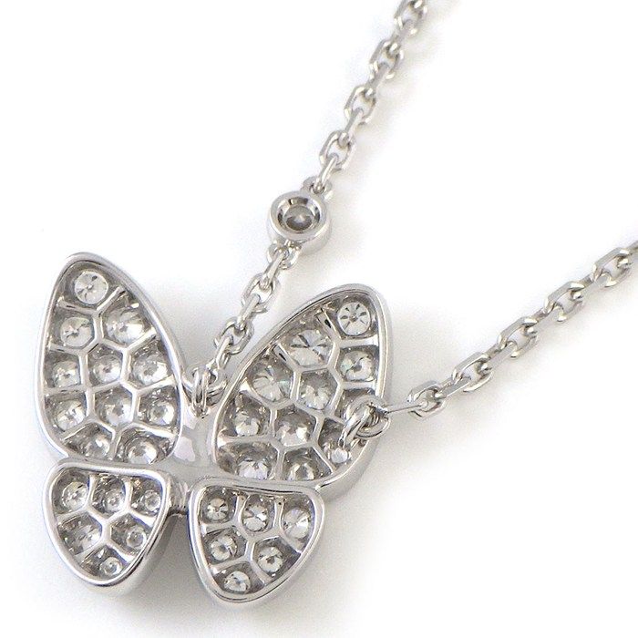 Van Cleef & Arpels Necklace Papillon Butterfly Pave 36 Points Diamond Total 18k — view 2