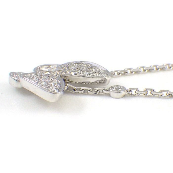 Van Cleef & Arpels Necklace Papillon Butterfly Pave 36 Points Diamond Total 18k — view 3