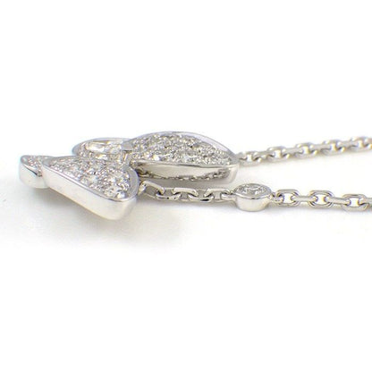 Van Cleef & Arpels Necklace Papillon Butterfly Pave 36 Points Diamond Total 18k — view 3