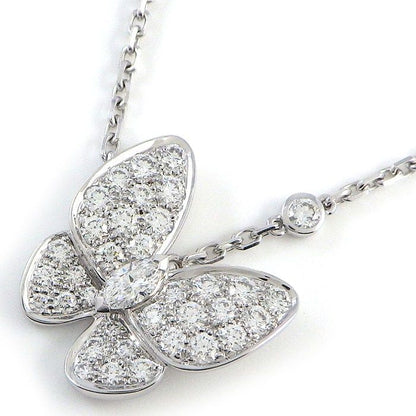 Van Cleef & Arpels Necklace Papillon Butterfly Pave 36 Points Diamond Total 18k
