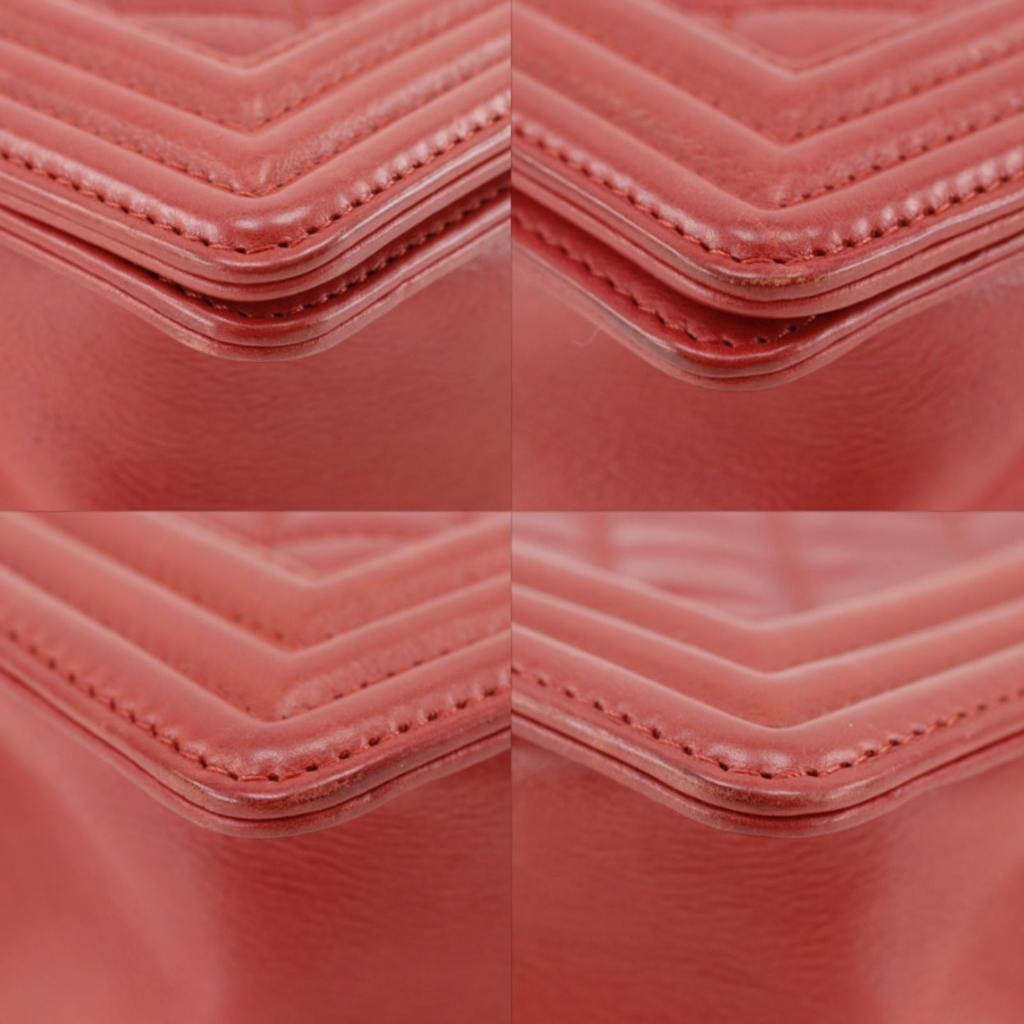 Chanel Quilted Leather Red Shoulder Bag — view 4