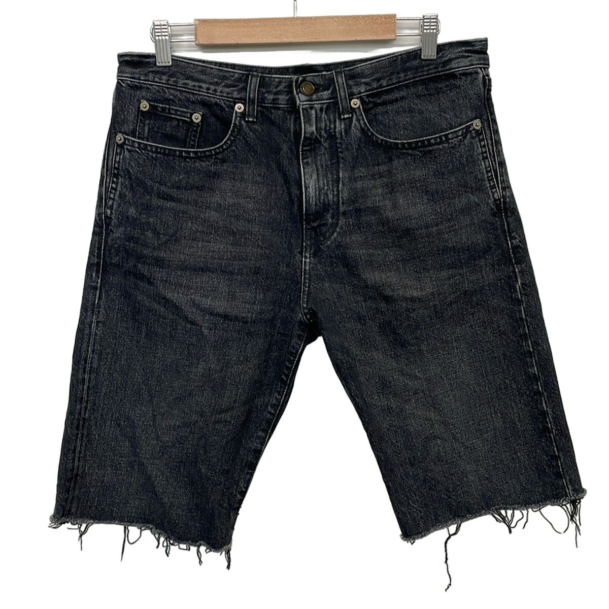 Saint Laurent Paris Jeans 30 Black Half Distressed