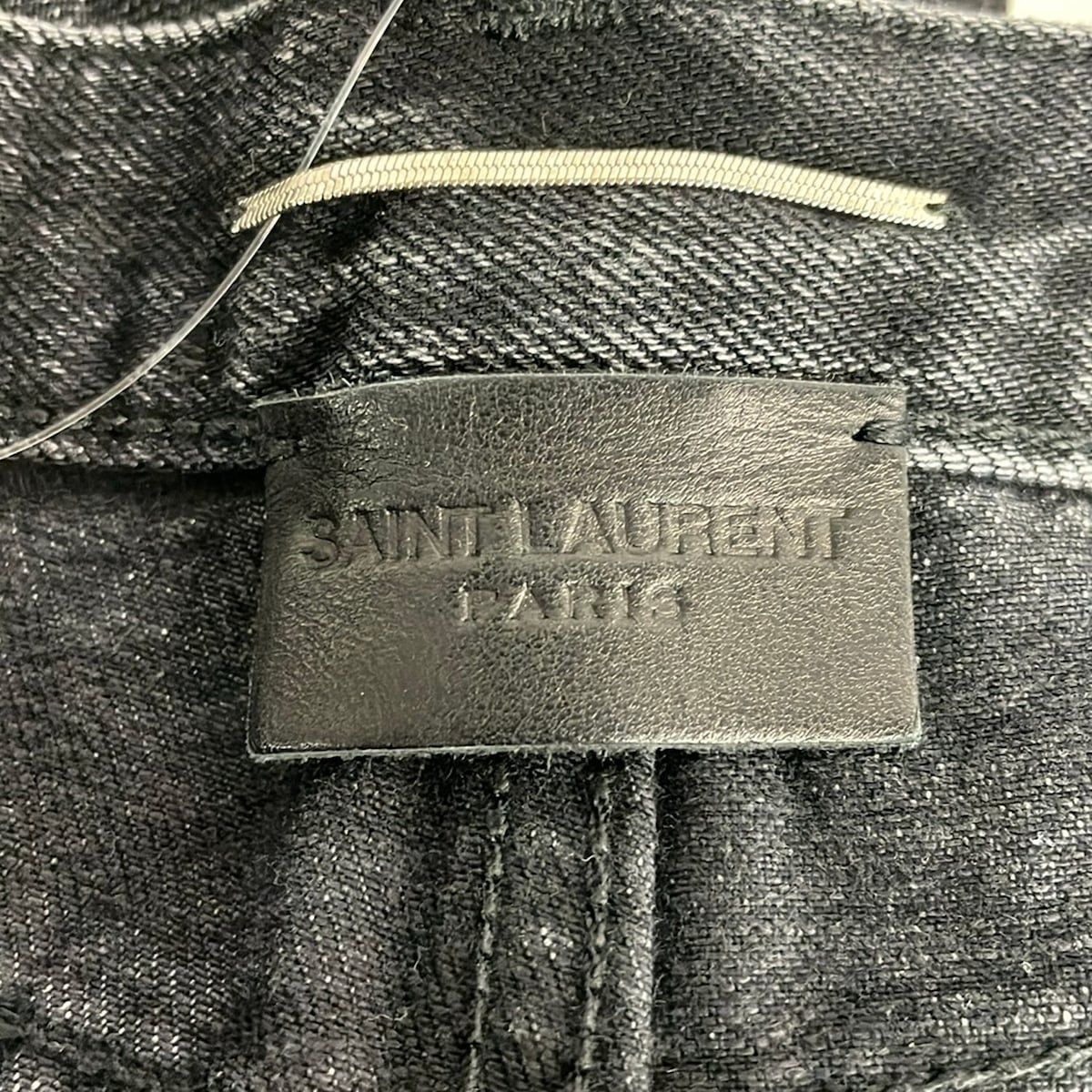 Saint Laurent Paris Jeans 30 Black Half Distressed — view 3