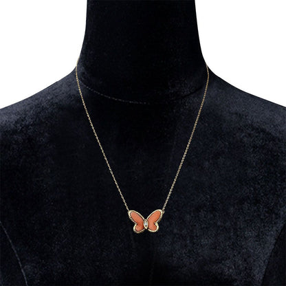 Van Cleef & Arpels Coral Papillon Necklace — view 5