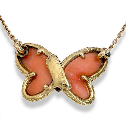 Van Cleef & Arpels Coral Papillon Necklace — view 3