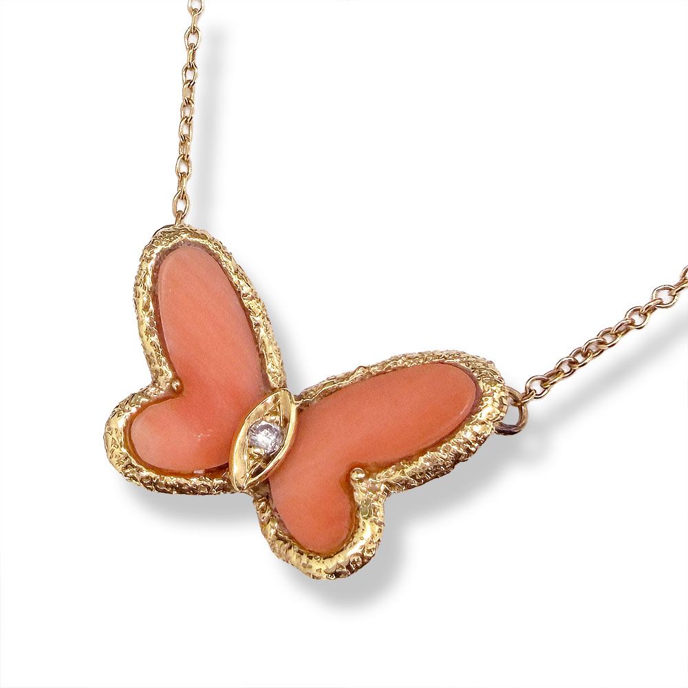 Van Cleef & Arpels Coral Papillon Necklace