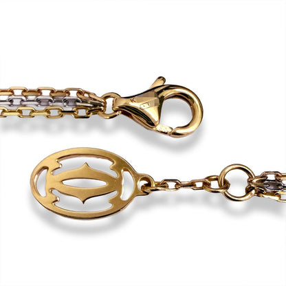 Cartier Forsa Three Color Triple Chain Necklace — view 4