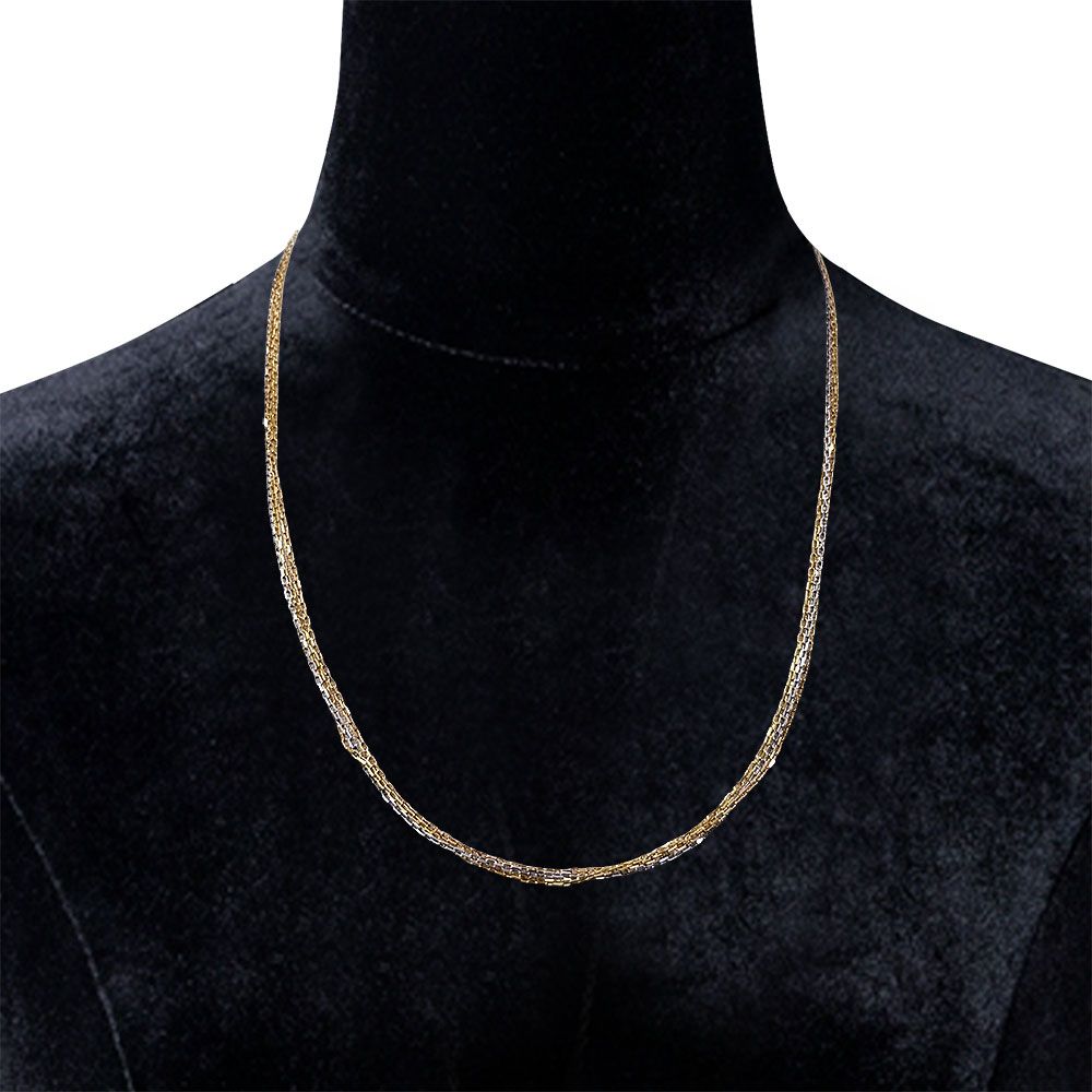 Cartier Forsa Three Color Triple Chain Necklace — view 5