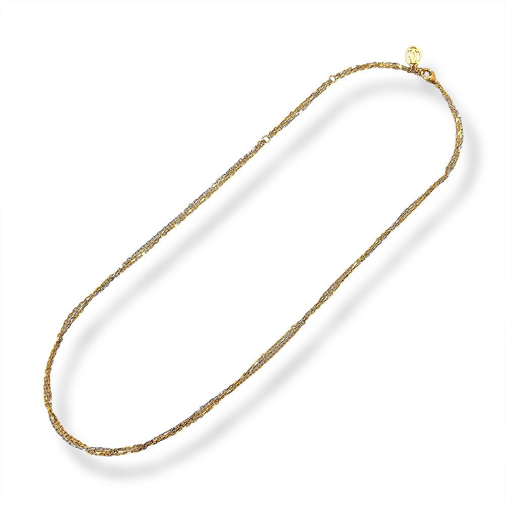 Cartier Forsa Three Color Triple Chain Necklace