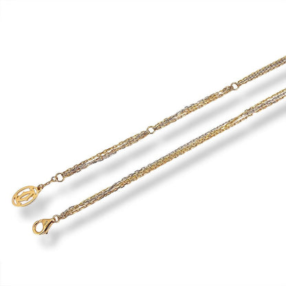 Cartier Forsa Three Color Triple Chain Necklace — view 3