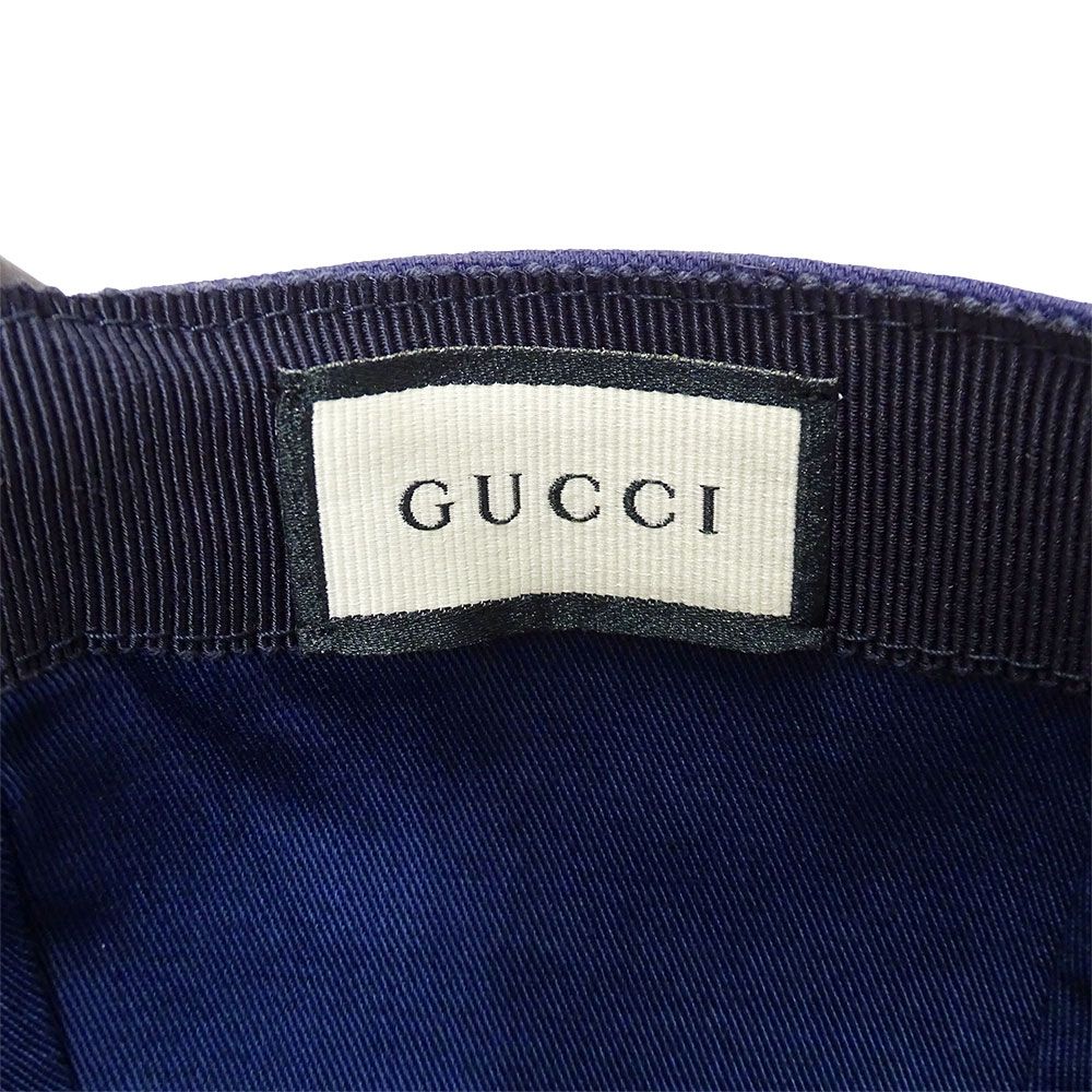 Gucci Cap Interlocking Cotton Navy 57 cm Baseball Cap Simple Logo Hat — view 8