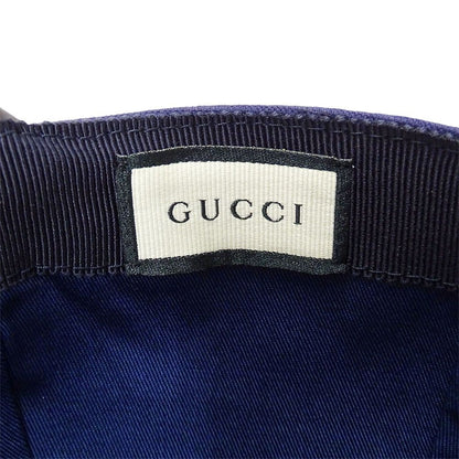 Gucci Cap Interlocking Cotton Navy 57 cm Baseball Cap Simple Logo Hat — view 8