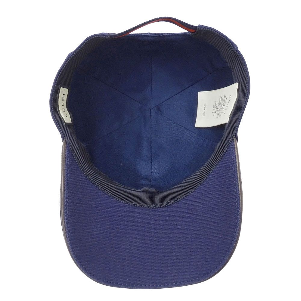 Gucci Cap Interlocking Cotton Navy 57 cm Baseball Cap Simple Logo Hat — view 6