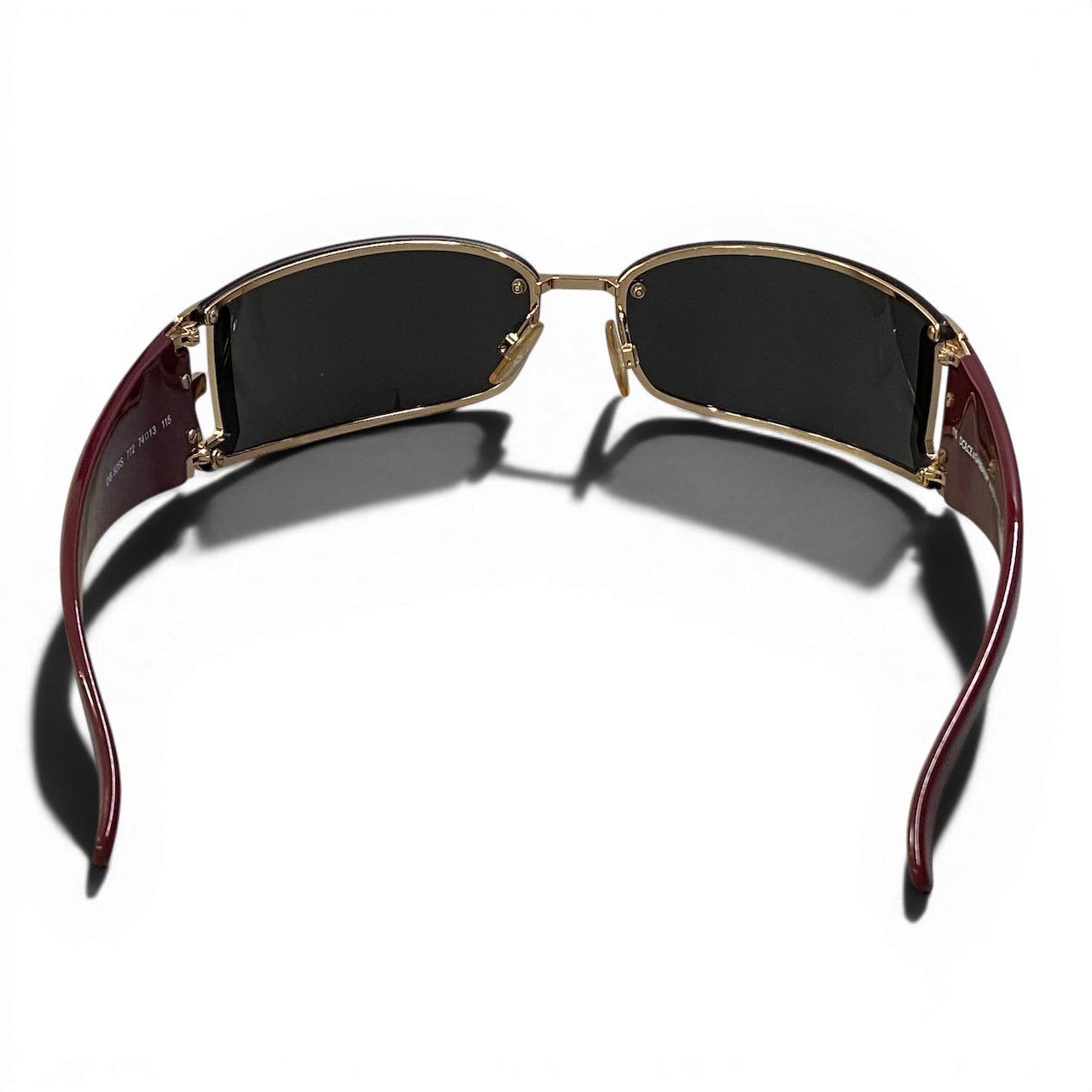 Dolce & Gabbana DG Rimless Sunglasses Black Bordeaux Eyewear D&G — view 5