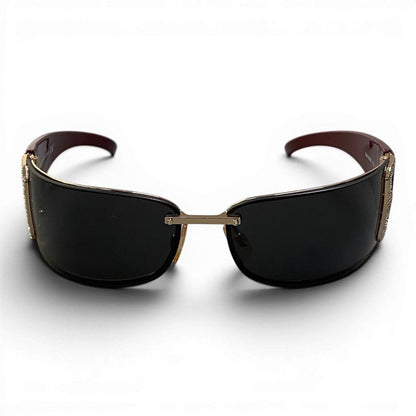Dolce & Gabbana DG Rimless Sunglasses Black Bordeaux Eyewear D&G — view 4