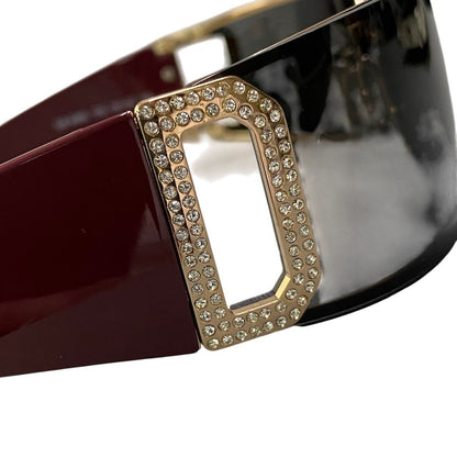 Dolce & Gabbana DG Rimless Sunglasses Black Bordeaux Eyewear D&G — view 9
