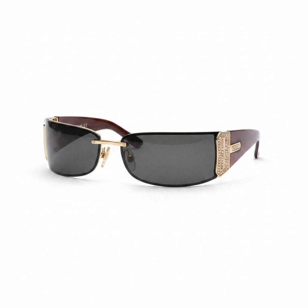 Dolce & Gabbana DG Rimless Sunglasses Black Bordeaux Eyewear D&G