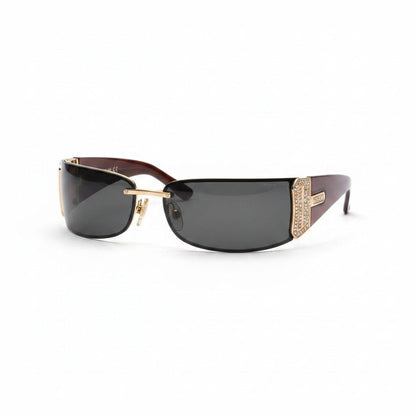 Dolce & Gabbana DG Rimless Sunglasses Black Bordeaux Eyewear D&G