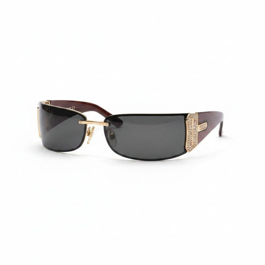 Dolce & Gabbana DG Rimless Sunglasses Black Bordeaux Eyewear D&G