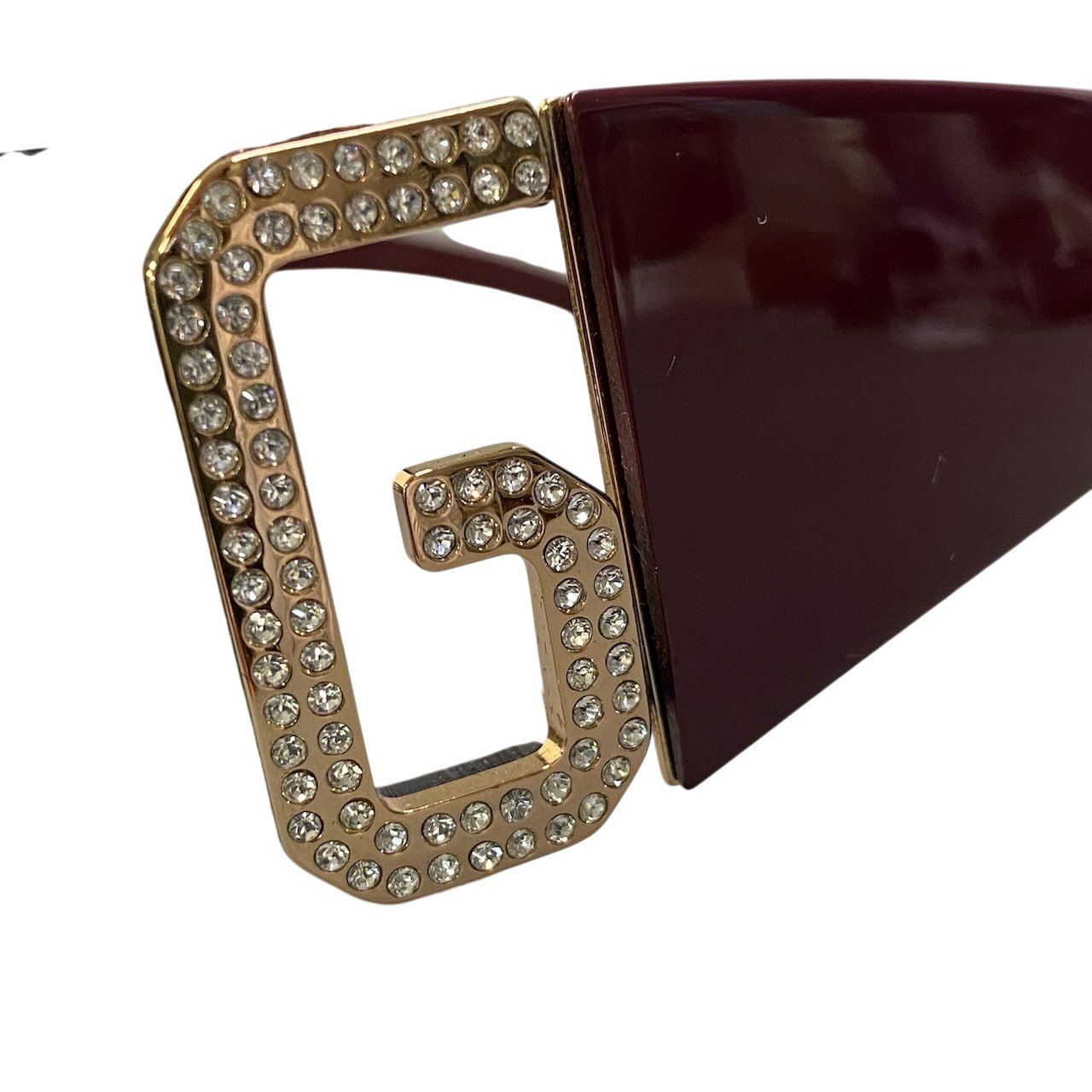 Dolce & Gabbana DG Rimless Sunglasses Black Bordeaux Eyewear D&G — view 8