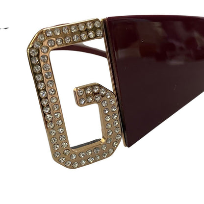 Dolce & Gabbana DG Rimless Sunglasses Black Bordeaux Eyewear D&G — view 8