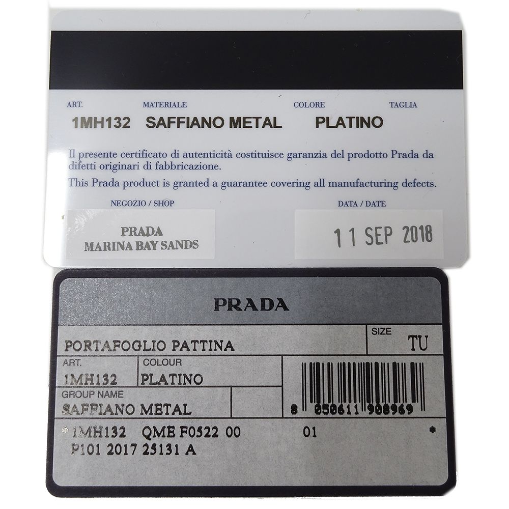 Prada Wallet Saffiano Metal Gold Adult — view 9