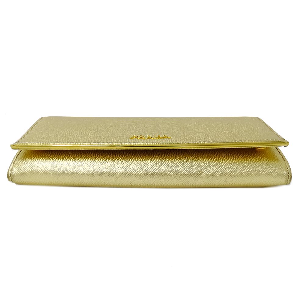 Prada Wallet Saffiano Metal Gold Adult — view 3