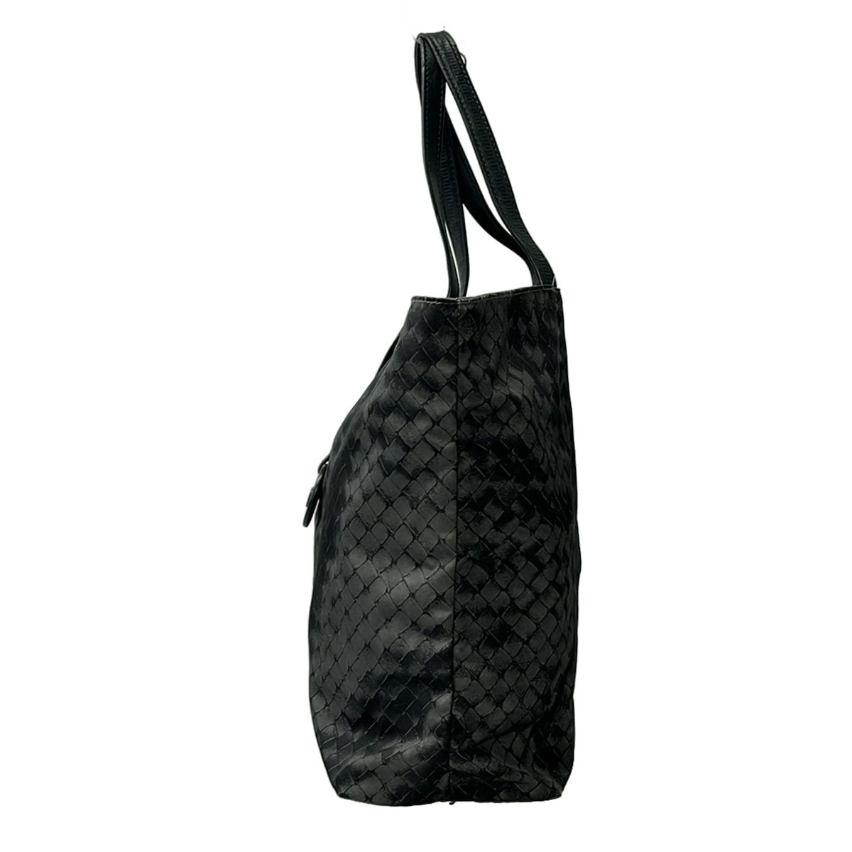 Bottega Veneta Tote Intreccio Illusion Dark Gray Black Leather — view 4