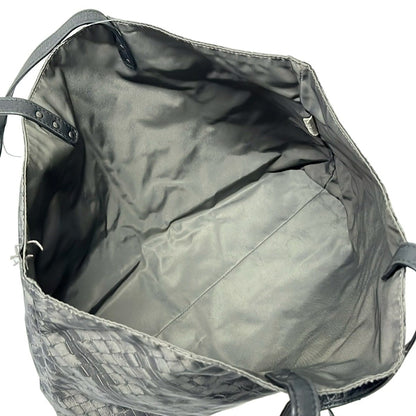 Bottega Veneta Tote Intreccio Illusion Dark Gray Black Leather — view 7