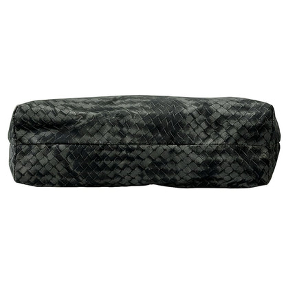 Bottega Veneta Tote Intreccio Illusion Dark Gray Black Leather — view 5