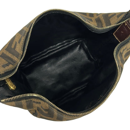 Fendi Zucca Pattern Light Brown Black Dark Mini Bag Leather — view 7