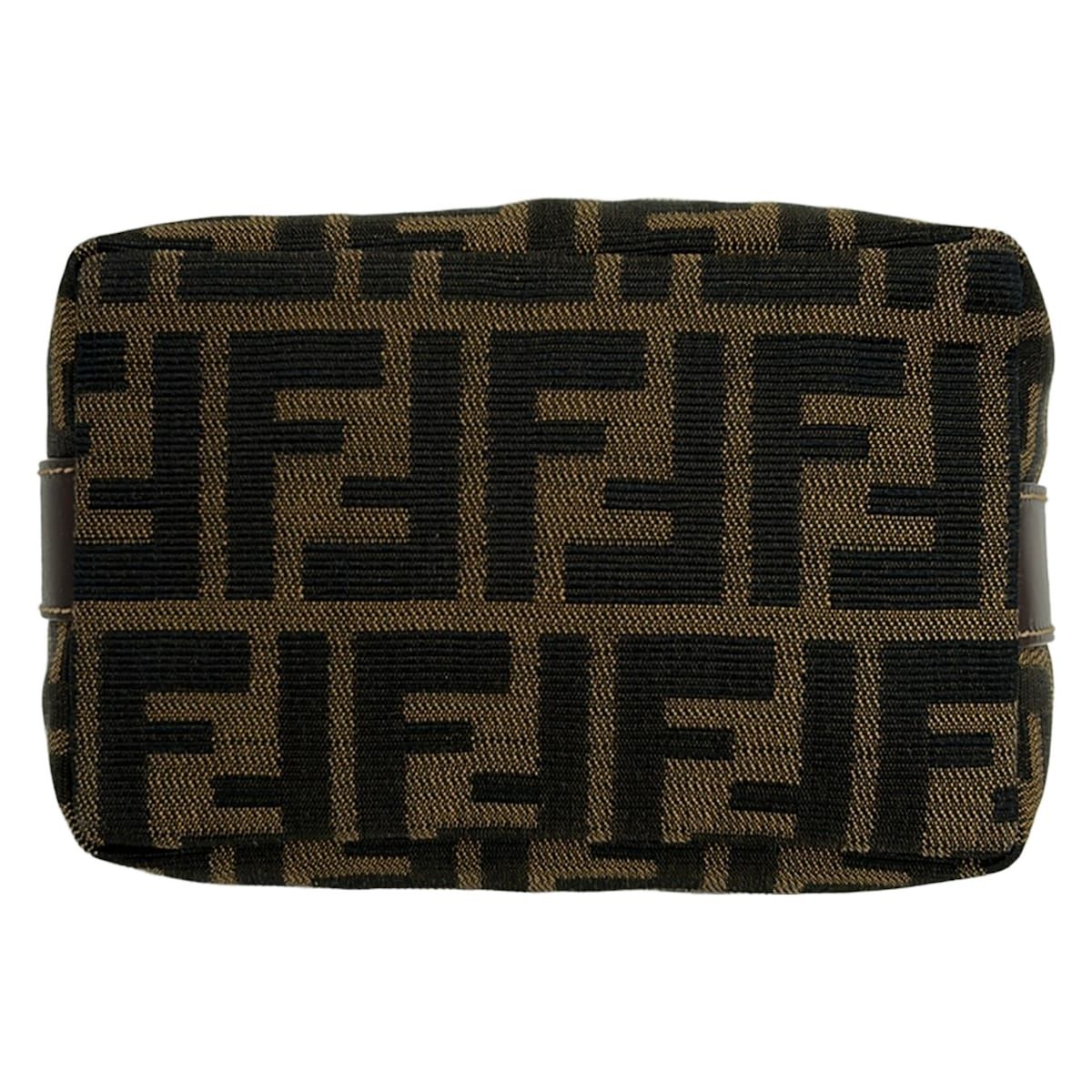 Fendi Zucca Pattern Light Brown Black Dark Mini Bag Leather — view 5