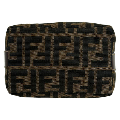 Fendi Zucca Pattern Light Brown Black Dark Mini Bag Leather — view 5