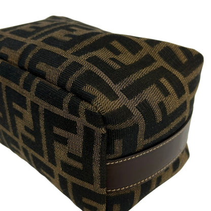 Fendi Zucca Pattern Light Brown Black Dark Mini Bag Leather — view 6