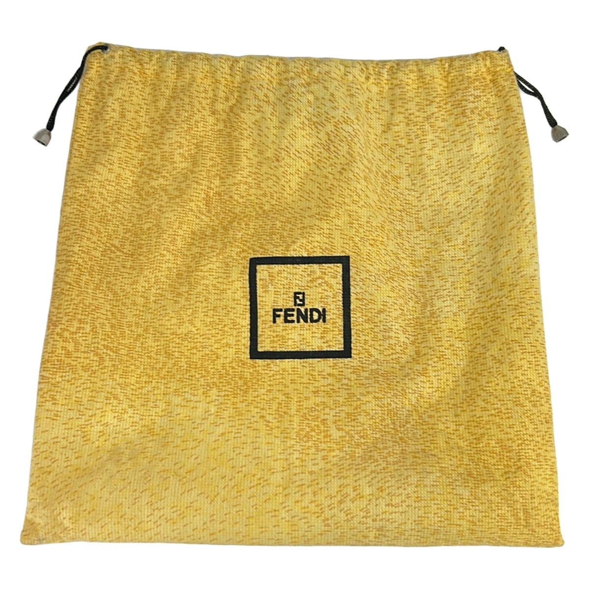 Fendi Zucca Pattern Light Brown Black Dark Mini Bag Leather — view 8