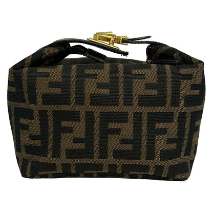 Fendi Zucca Pattern Light Brown Black Dark Mini Bag Leather — view 3