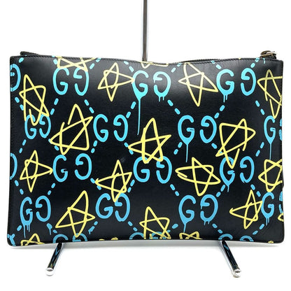 Gucci Ghost Clutch Trouble Andrew Collaboration Leather Black — view 2