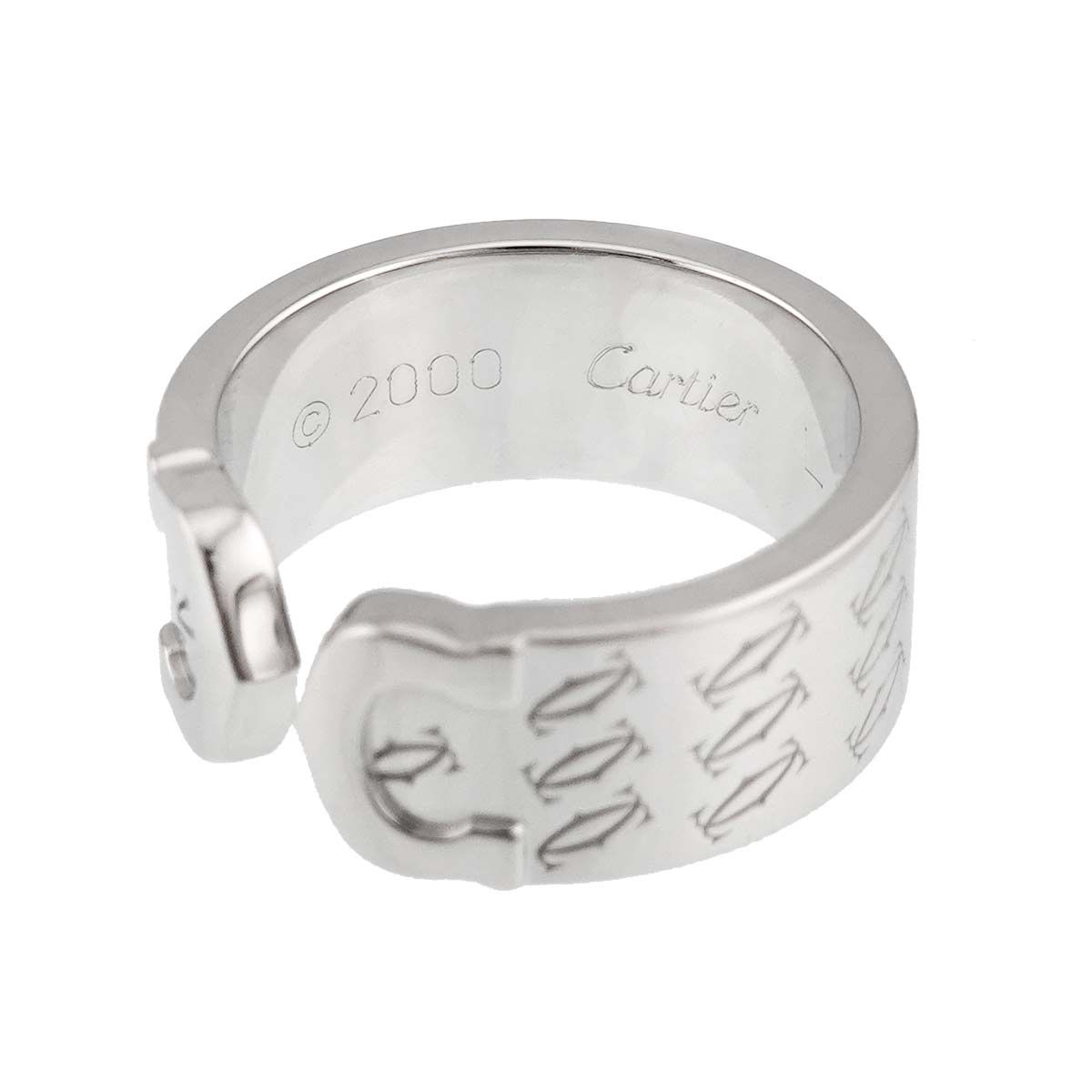 Cartier C2 51 Ring 18k WG White Gold 750 2C Christmas Limited Certificate — view 4