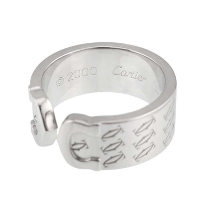 Cartier C2 51 Ring 18k WG White Gold 750 2C Christmas Limited Certificate — view 4