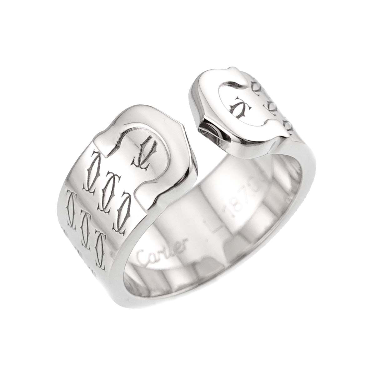 Cartier C2 51 Ring 18k WG White Gold 750 2C Christmas Limited Certificate — view 5